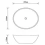 VIDAXL Lavabo ovale de luxe Gris clair mat 40x33 cm Ceramique