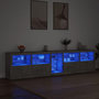 Voir la diapositive 3 : VIDAXL Buffet avec lumieres LED gris beton 283x37x67 cm