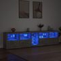 Voir la diapositive 3 : VIDAXL Buffet avec lumieres LED gris beton 283x37x67 cm