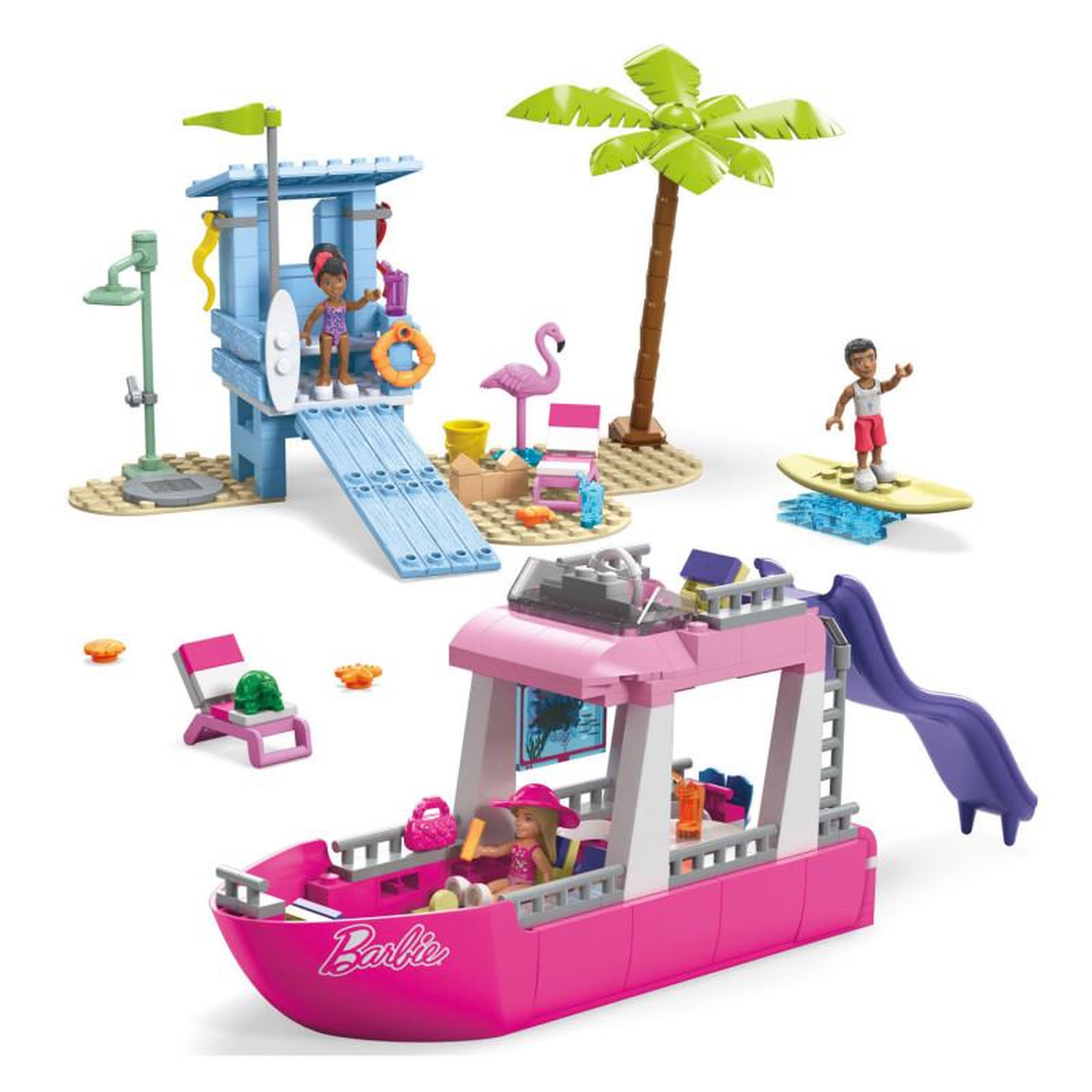 Voir la diapositive 3 : MATTEL Mattel - Barbie Mega Dreamboat Building Set, 317dlg. HPN79