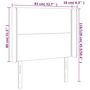 Voir la diapositive 6 : VIDAXL Tete de lit a LED Blanc 83x16x118/128 cm Similicuir