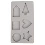 Voir la diapositive 2 : Rayher Moule en silicone 6 formes - maison, rond, carré, coeur, sapin, étoile