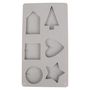Voir la diapositive 2 : Rayher Moule en silicone 6 formes - maison, rond, carré, coeur, sapin, étoile