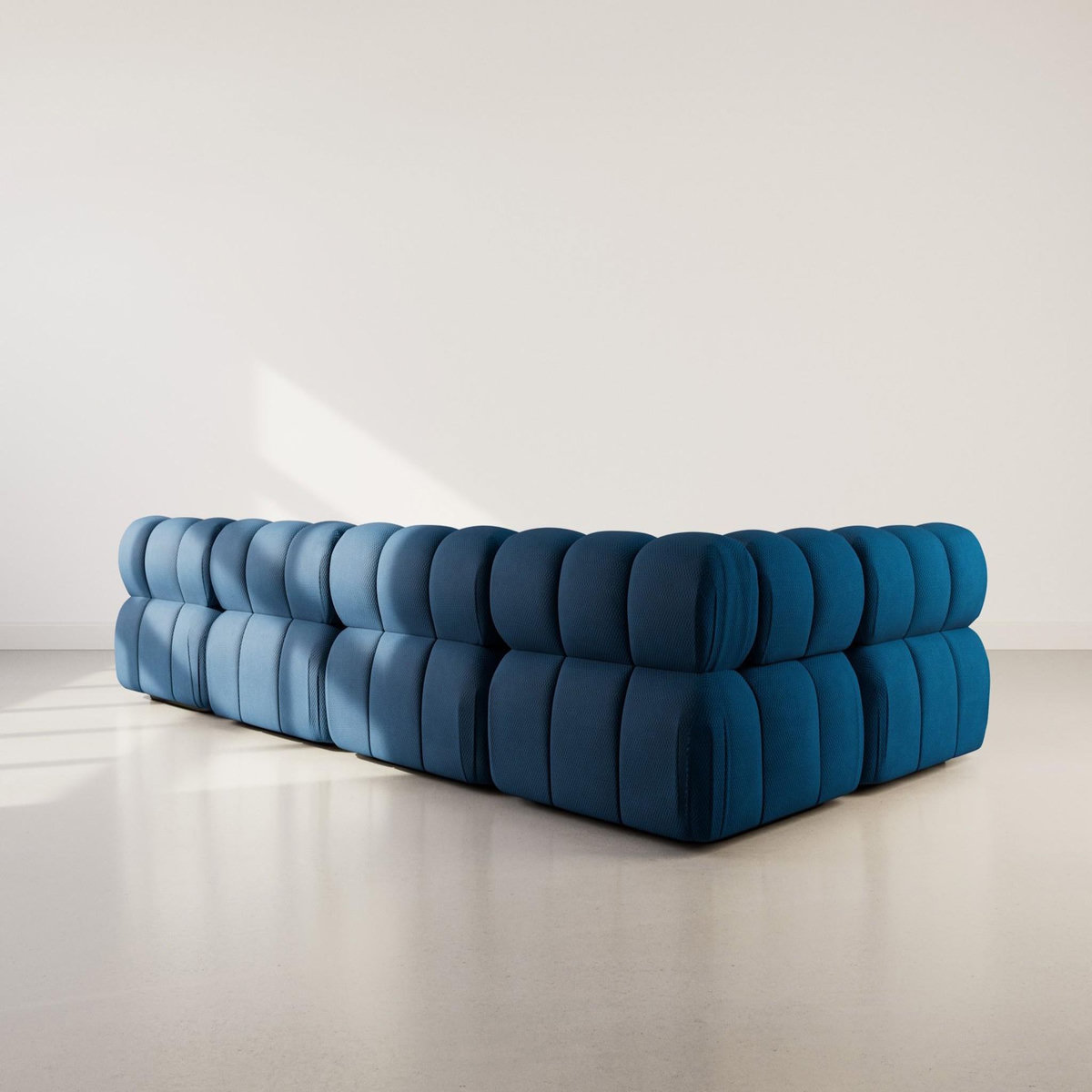 LISA DESIGN Ruby - canapé panoramique modulable d'angle gauche 7 places en velours texturé