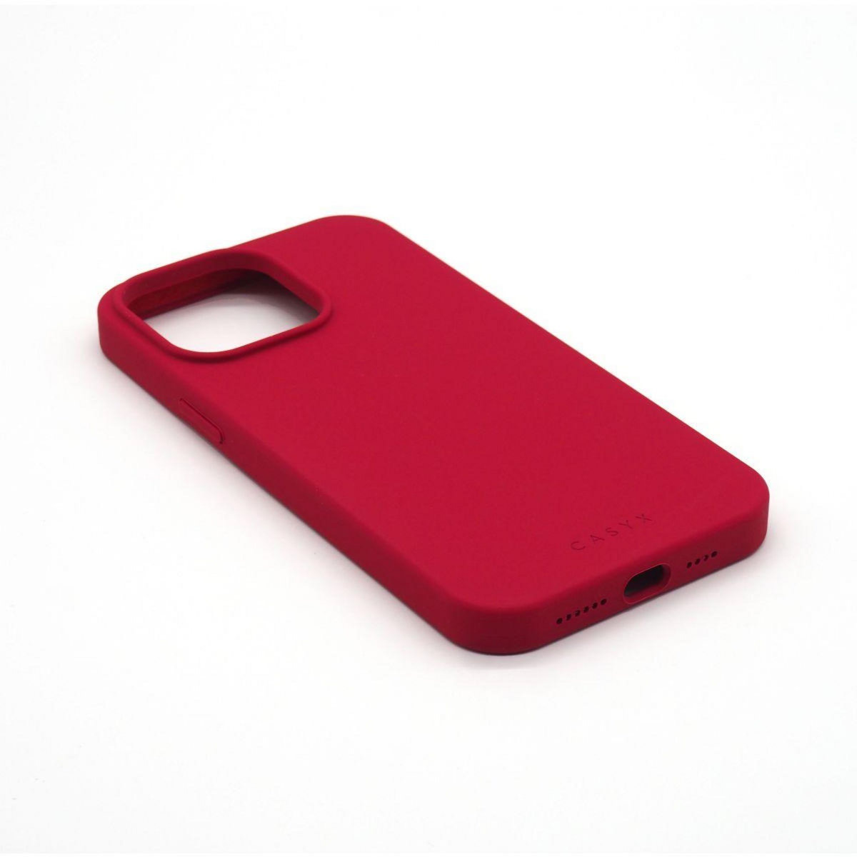 CASYX Coque iPhone 14 Pro silicone Rouge MagSaf