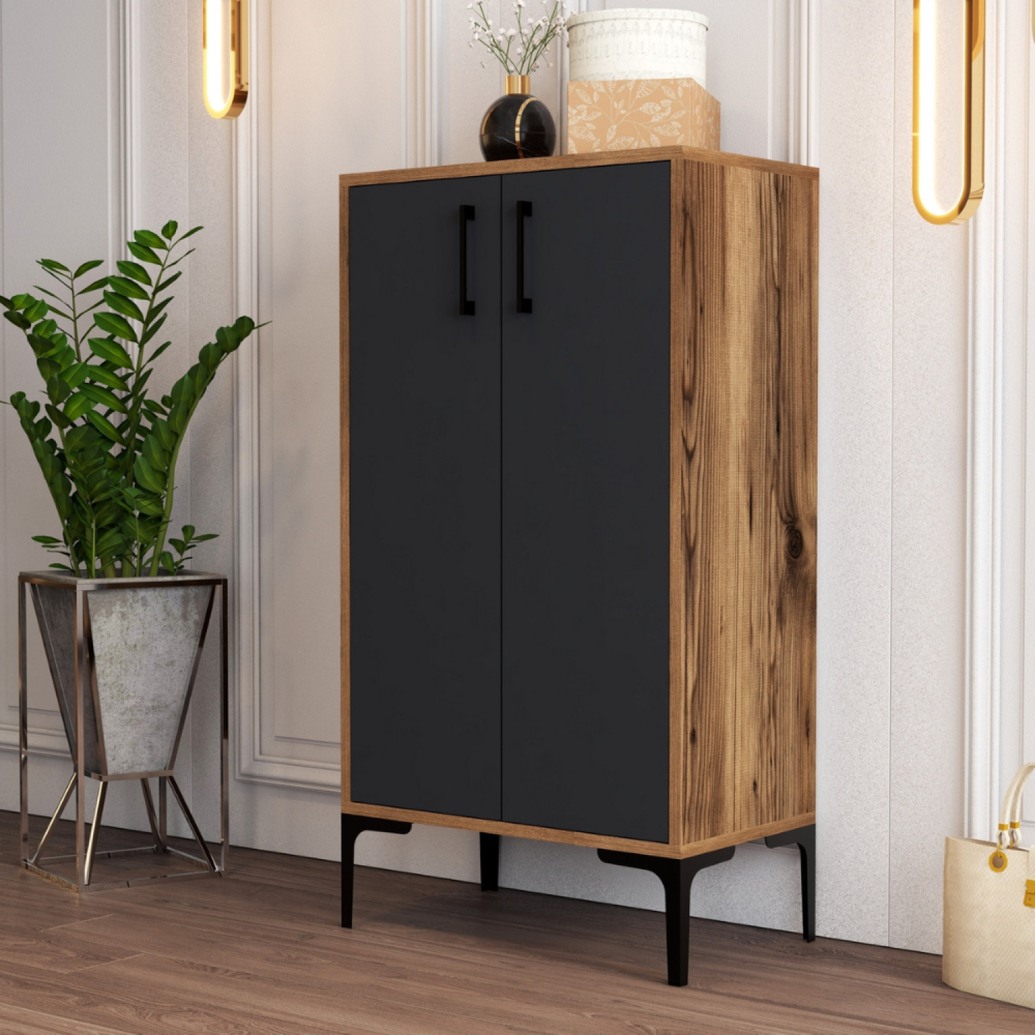 Voir la diapositive 3 : CONCEPT USINE Meuble à rangements style industriel YANKA