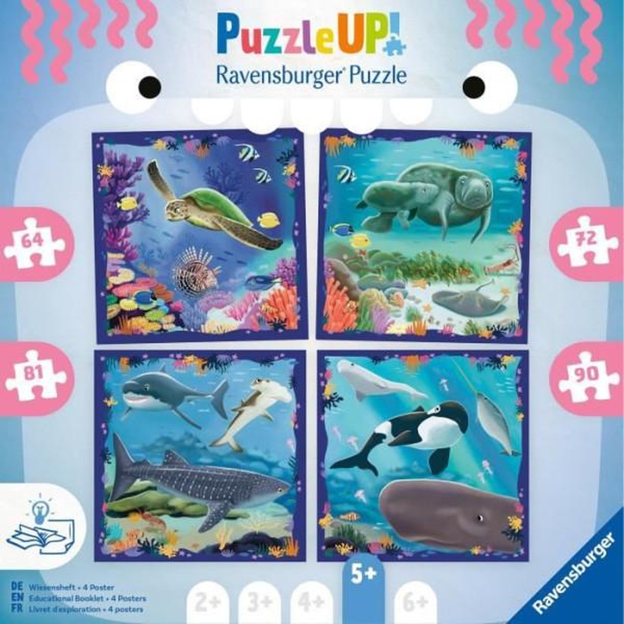 Voir la diapositive 2 : RAVENSBURGER Puzzle enfant, puzzle up!, les animaux marins, des 5 ans, 12004004, ravensburger