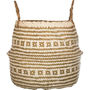Voir la diapositive 2 : ATMOSPHERA Panier de rangement pliable à anses seagrass 40 cm blanc et Naturel
