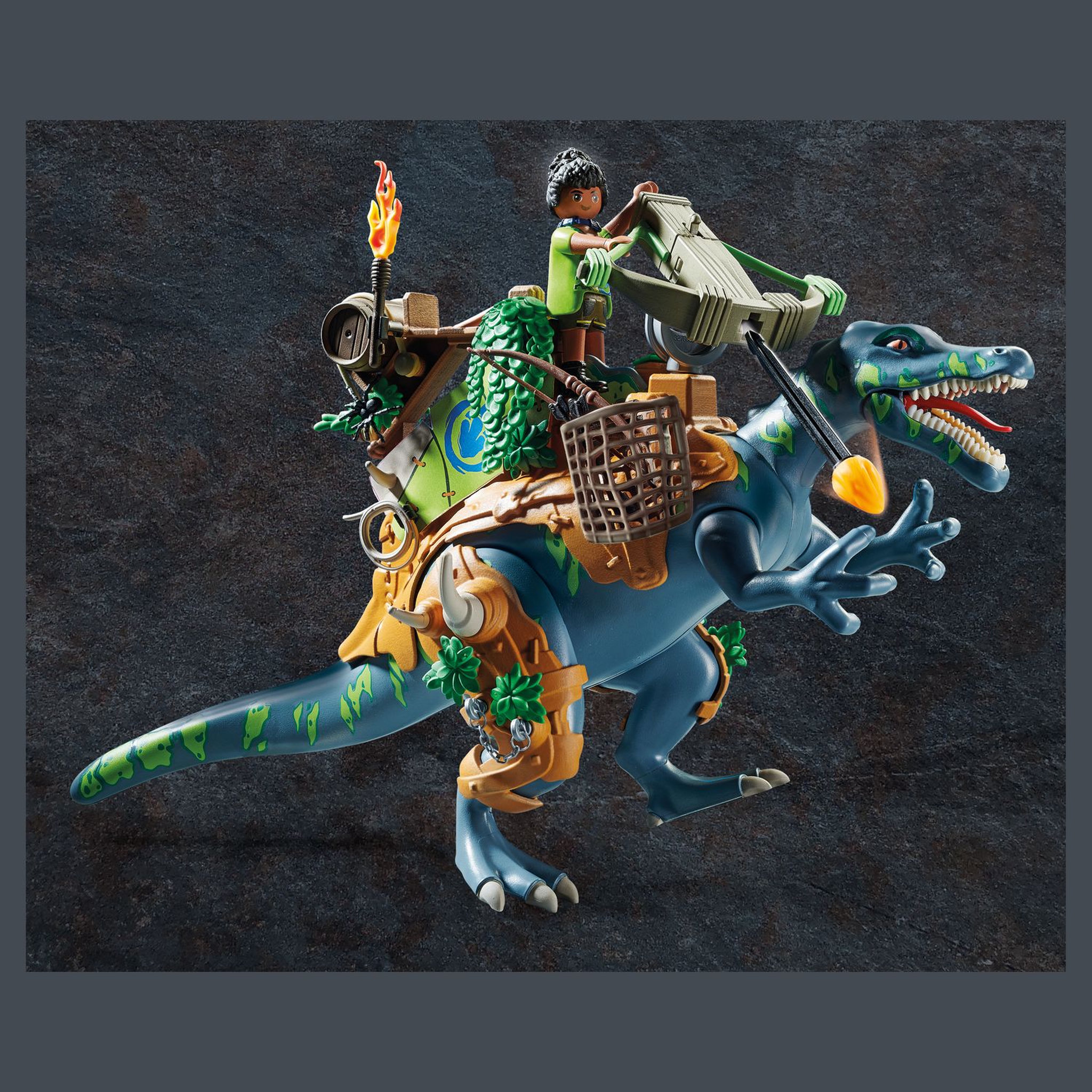 Voir la diapositive 4 : PLAYMOBIL 71260 Spinosaure et combattant 