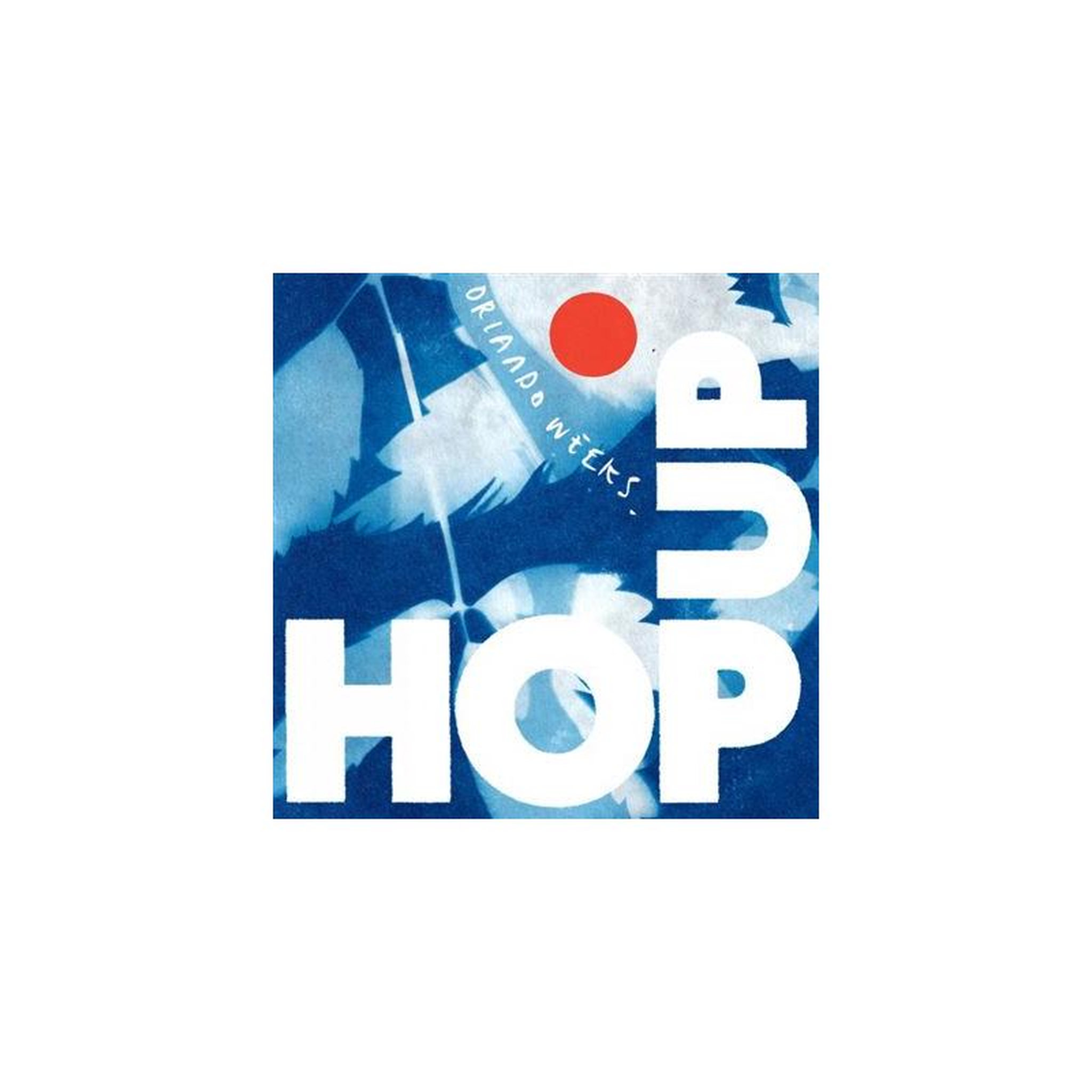 Album vinyle 33t hop hup orlando weeks bleu et blanc, design carré graphique