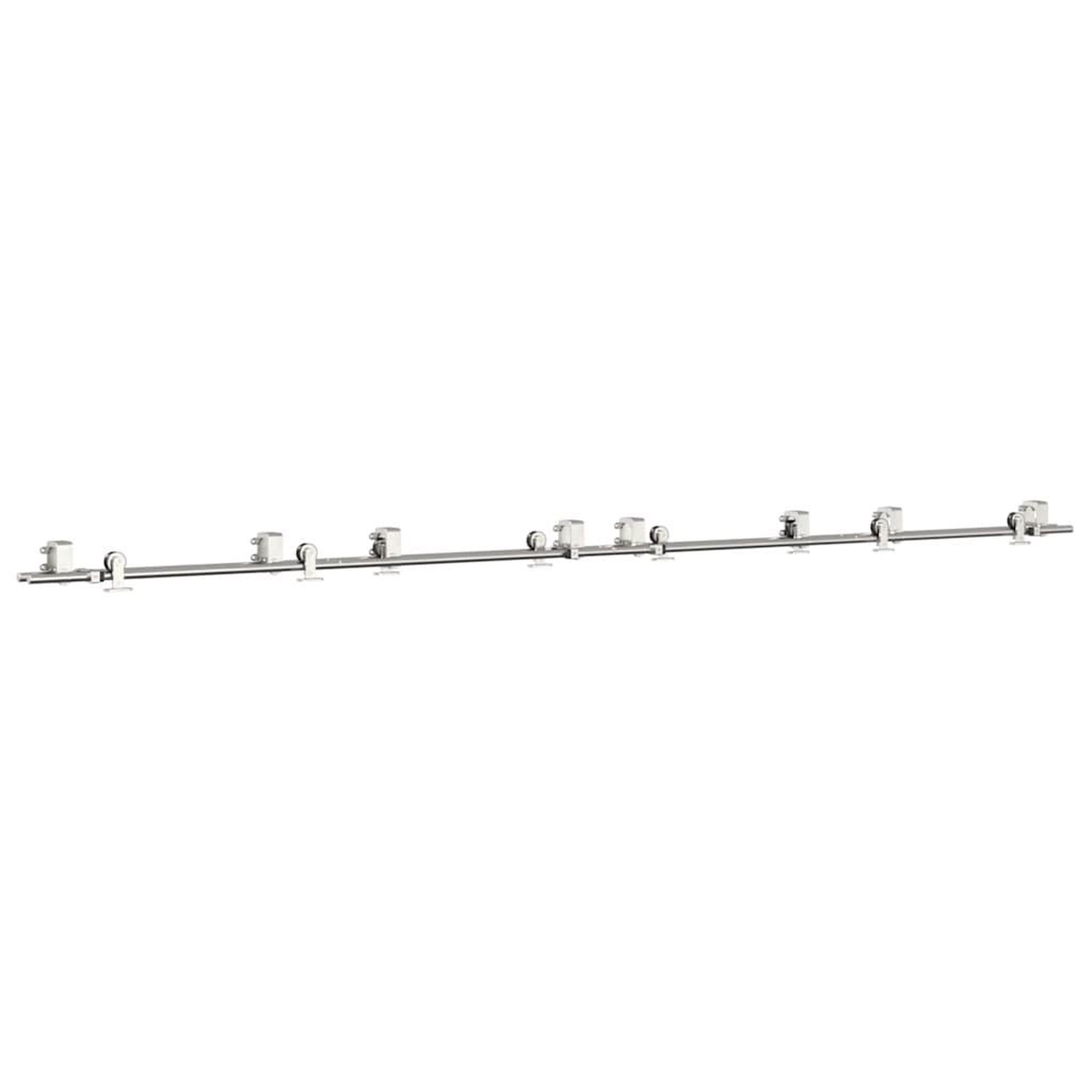 Voir la diapositive 2 : VIDAXL Kit fixation porte coulissante 366 cm Acier inoxydable Argente