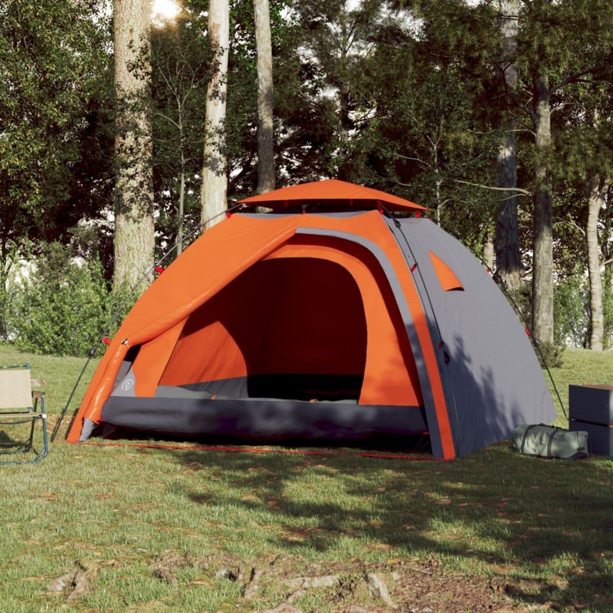 VIDAXL Tente de camping a dome 4 personnes liberation rapide