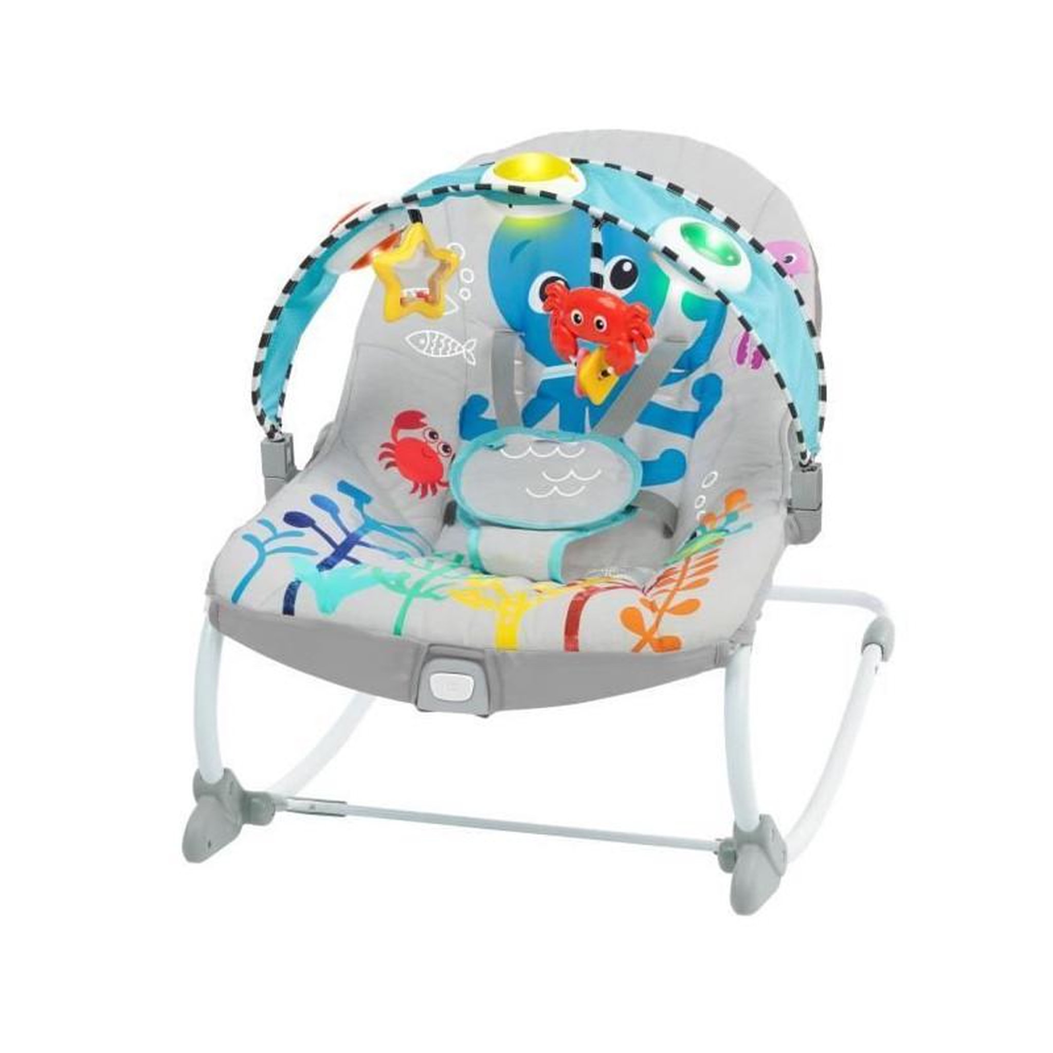 BABY EINSTEIN Transat balancelle - BABY EINSTEIN - Ocean Explorers Kick to It Opus Musical Infant to Toddler Rocker - Enfants de 0 a 30 mois