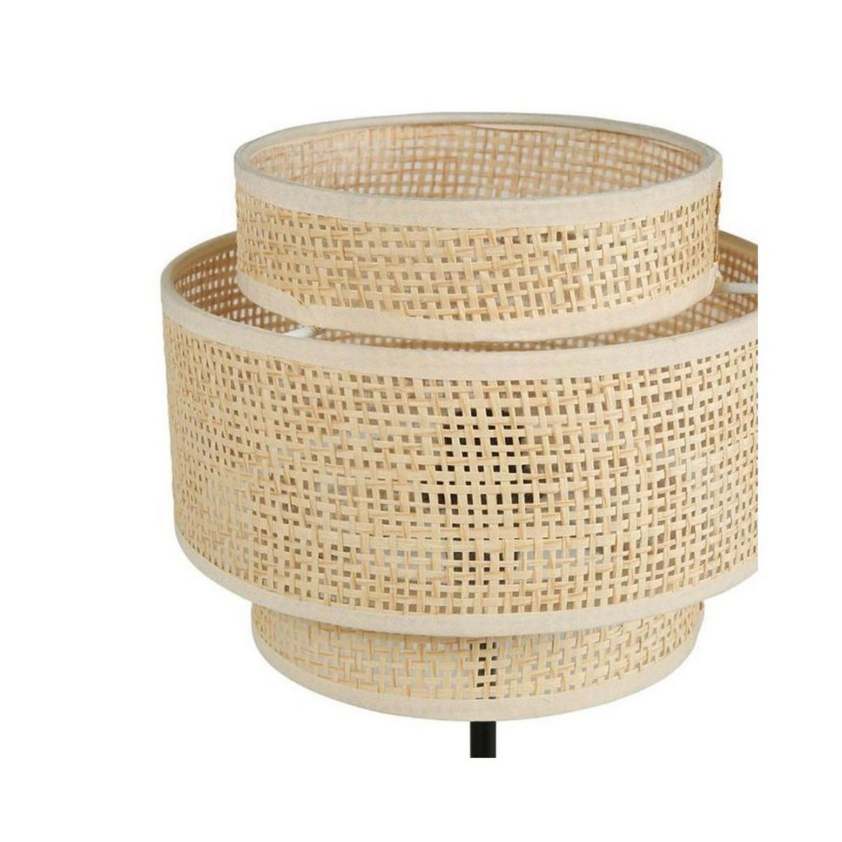 OSTARIA Lampe abat-jour papier rotin 3 niveaux