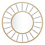 Paris Prix Miroir Mural Déco  Blake  81cm Or & Noir