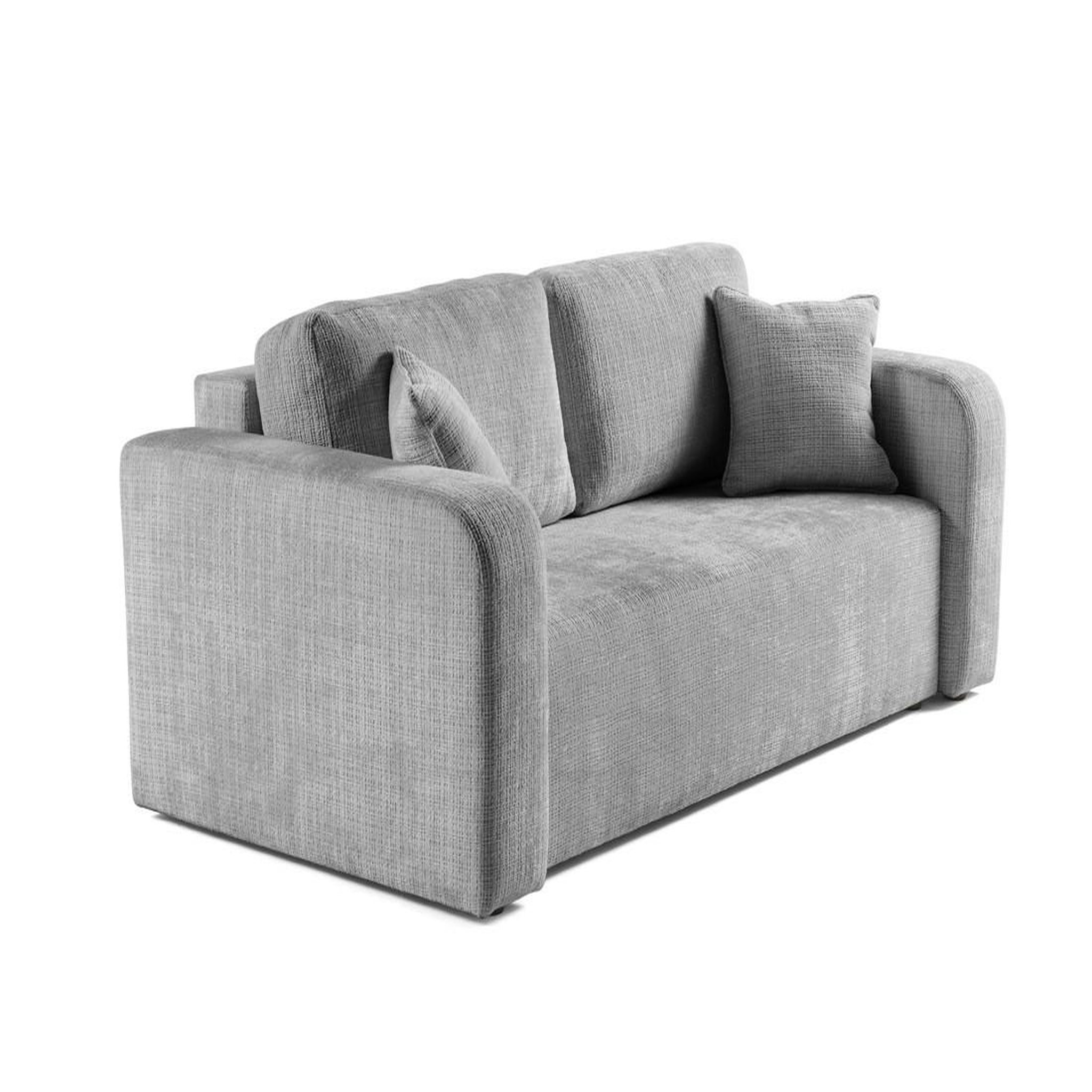 Voir la diapositive 3 : BEST MOBILIER Miro - canapé droit 2 places - en velours texturé