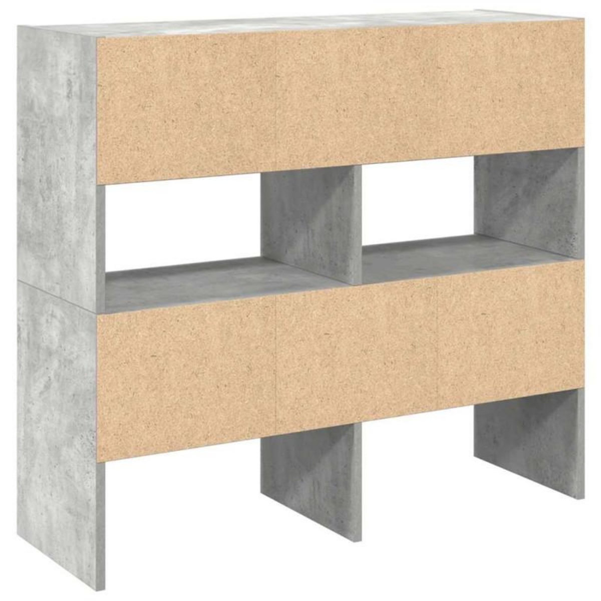 VIDAXL Étagères à chaussures 2 pcs empilable gris béton 89,5x30x40 cm