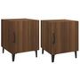 Voir la diapositive 2 : VIDAXL Tables de chevet 2 pcs Chene marron Bois d'ingenierie