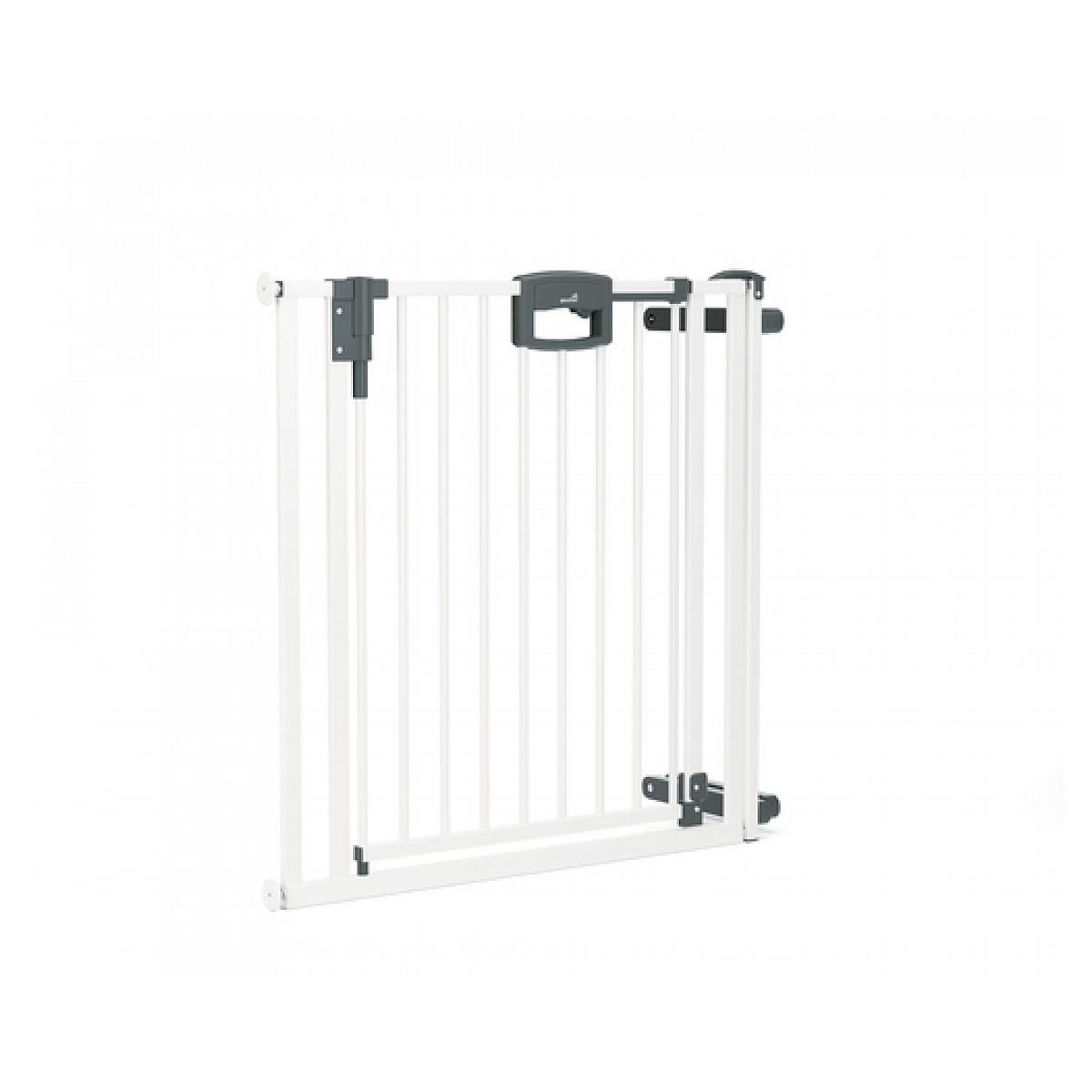 GEUTHER Barrière d'escalier à pression Easylock Plus  bois/métal 84,5 cm - 92,5 cm Blanc