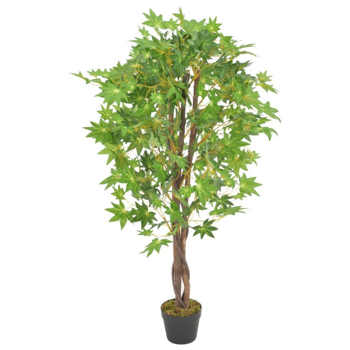 VIDAXL Plante artificielle d'erable avec pot Vert 120 cm