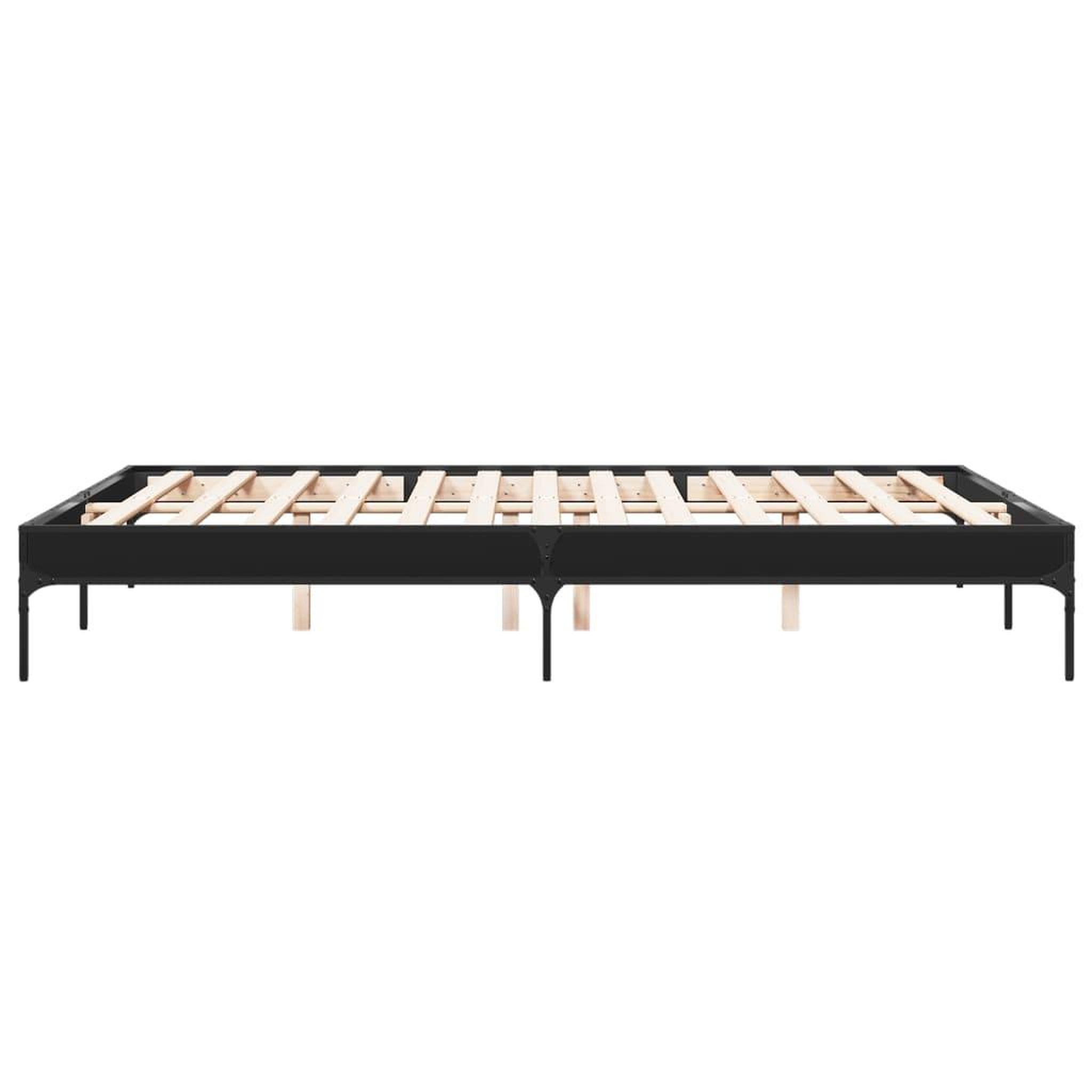 Voir la diapositive 5 : VIDAXL Cadre de lit sans matelas noir 150x200 cm