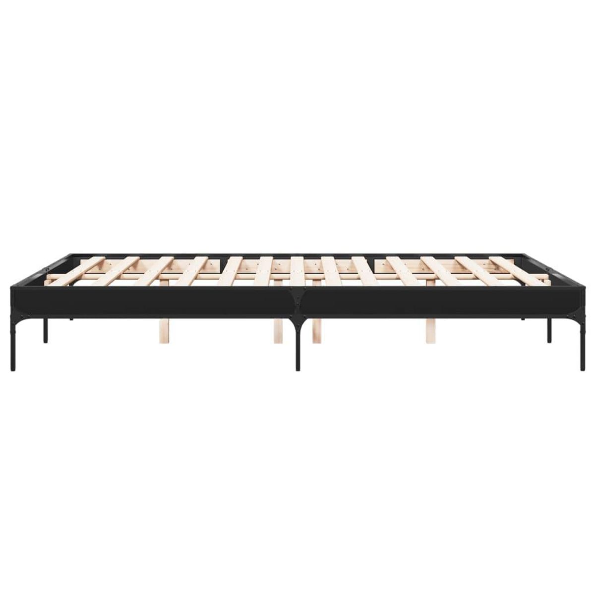 VIDAXL Cadre de lit sans matelas noir 150x200 cm