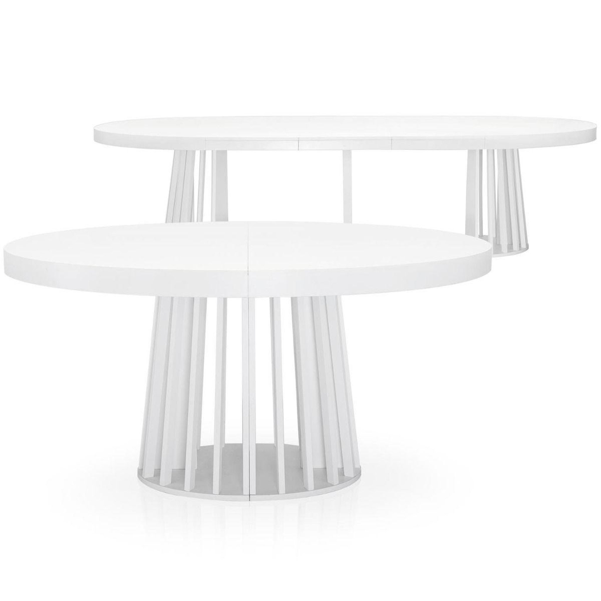 Voir la diapositive 3 : Paris Prix Table de repas extensible  laize  150-300cm blanc