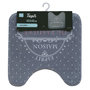 Voir la diapositive 3 : Paris Prix Tapis Contour WC  Maison de Famille  45x45cm Gris