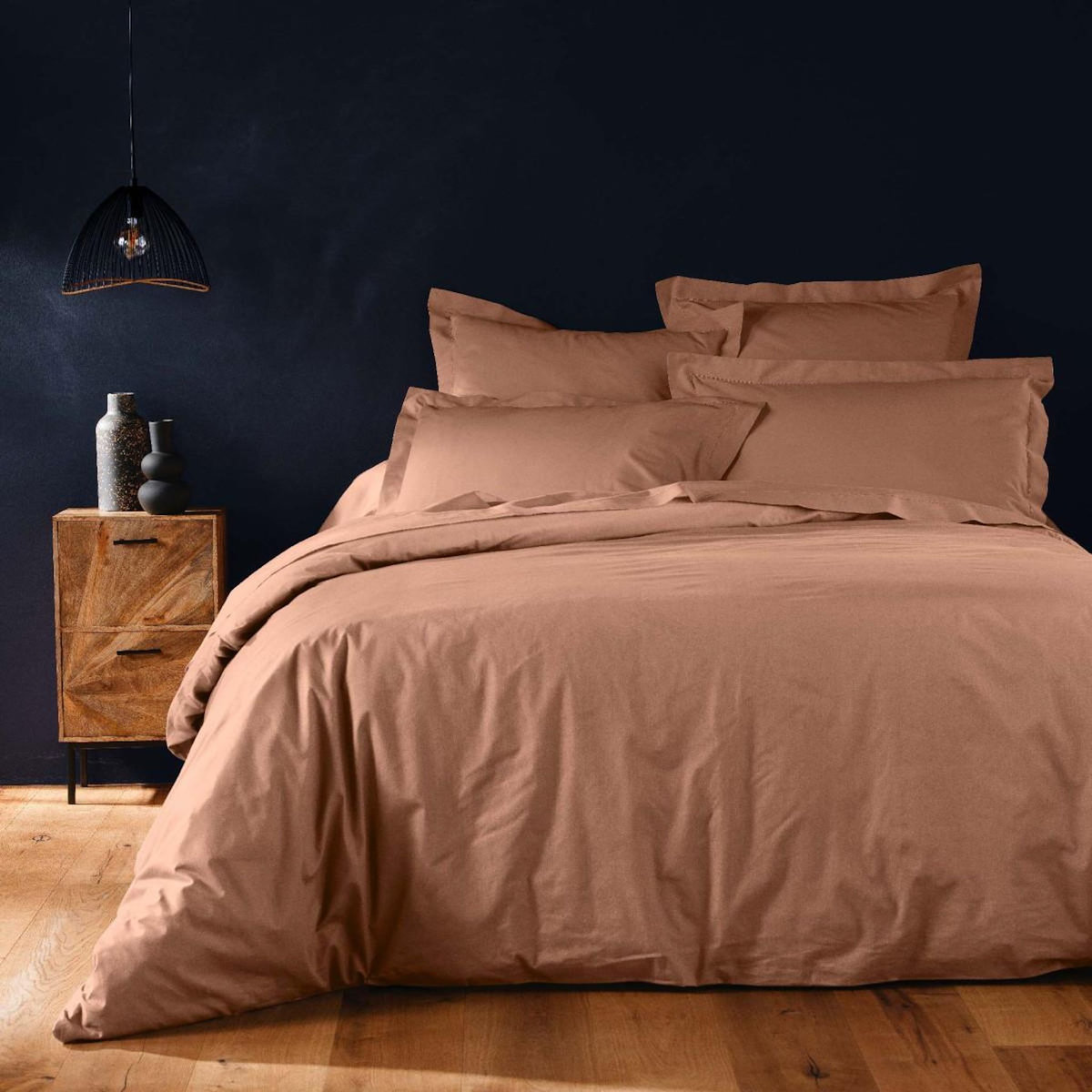 Paris Prix Housse de Couette  Lina  240x220cm Rose Blush