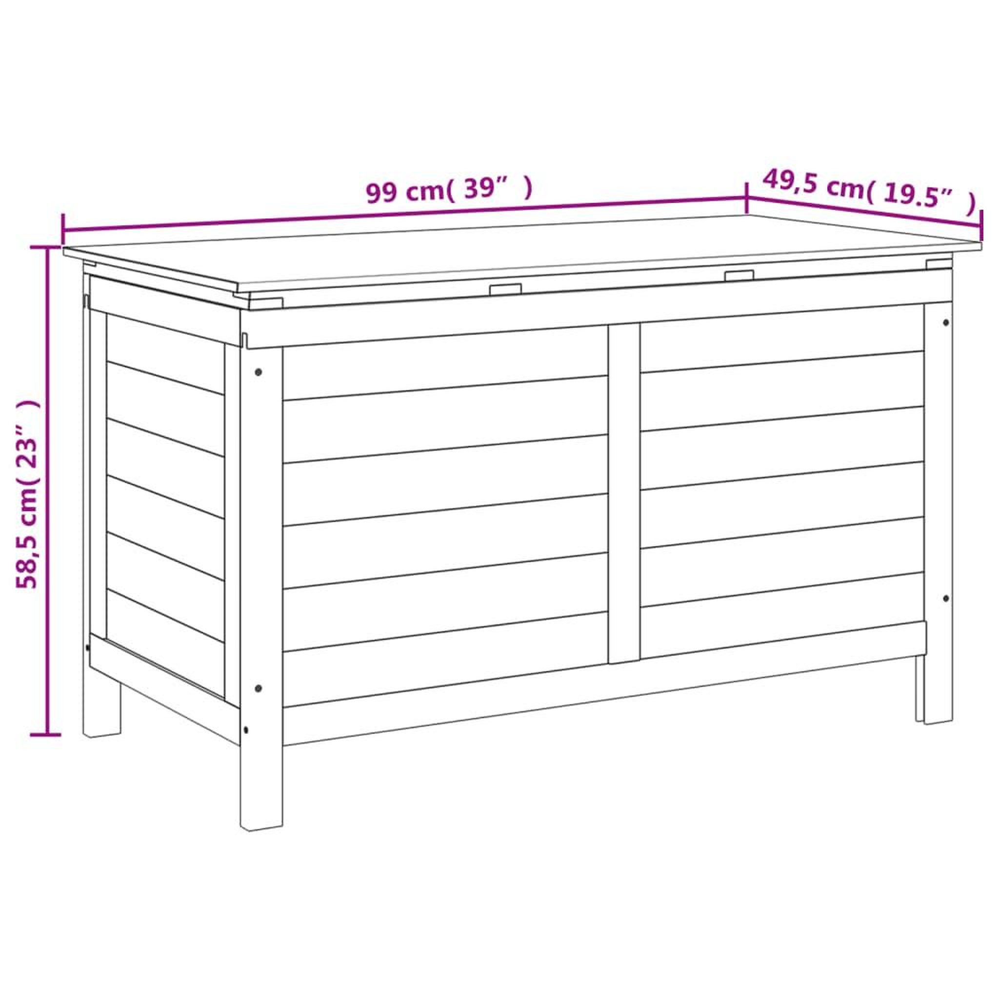 Voir la diapositive 6 : VIDAXL Boîte de rangement de jardin blanc bois massif de sapin