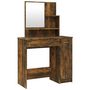 Voir la diapositive 2 : VIDAXL Coiffeuse avec miroir Chene fume 86,5x35x136 cm