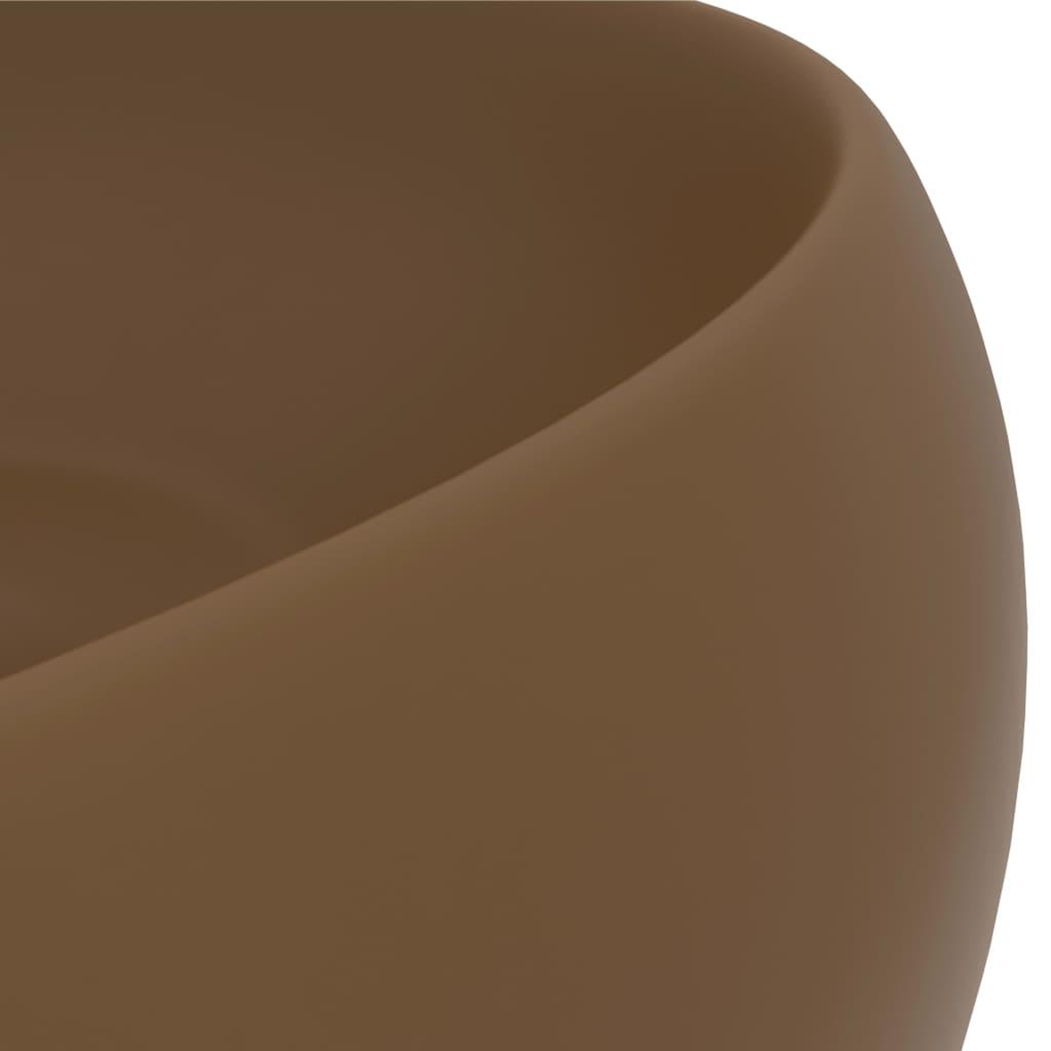 Voir la diapositive 5 : VIDAXL Lavabo rond de luxe Creme mat 40x15 cm Ceramique