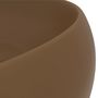 Voir la diapositive 5 : VIDAXL Lavabo rond de luxe Creme mat 40x15 cm Ceramique