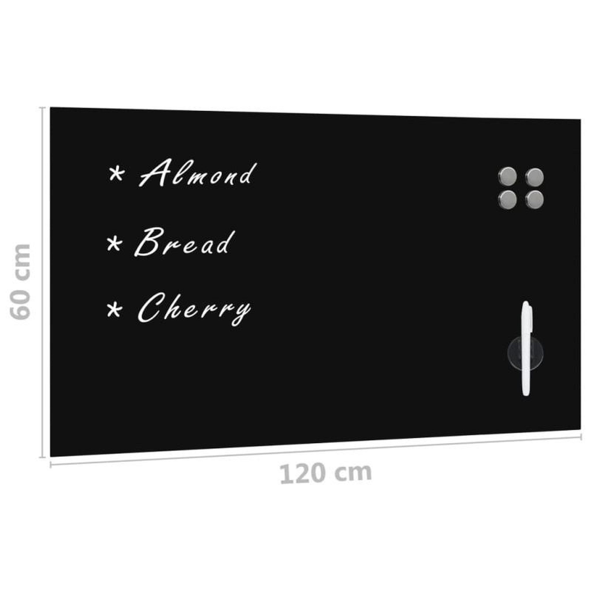 Voir la diapositive 5 : VIDAXL Tableau noir magnétique mural Verre 120x60 cm