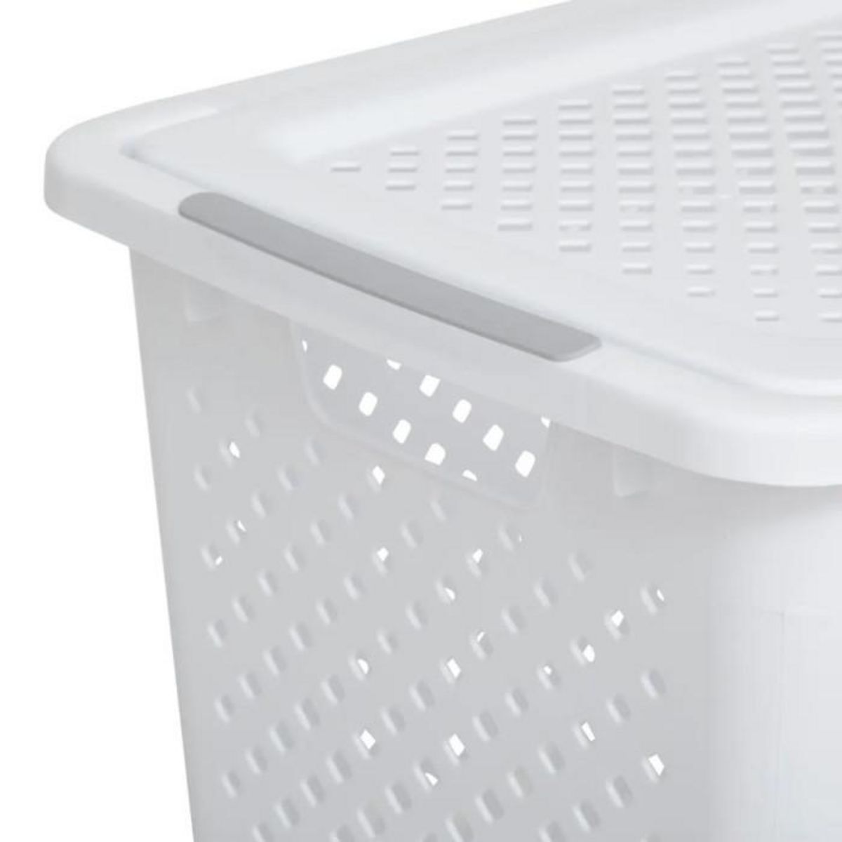 FIVE Panier à Linge Ajouré  Rigoberto  55L Blanc