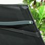 Voir la diapositive 6 : OUTSUNNY Chaise longue à bascule rocking chair design contemporain métal textilène noir