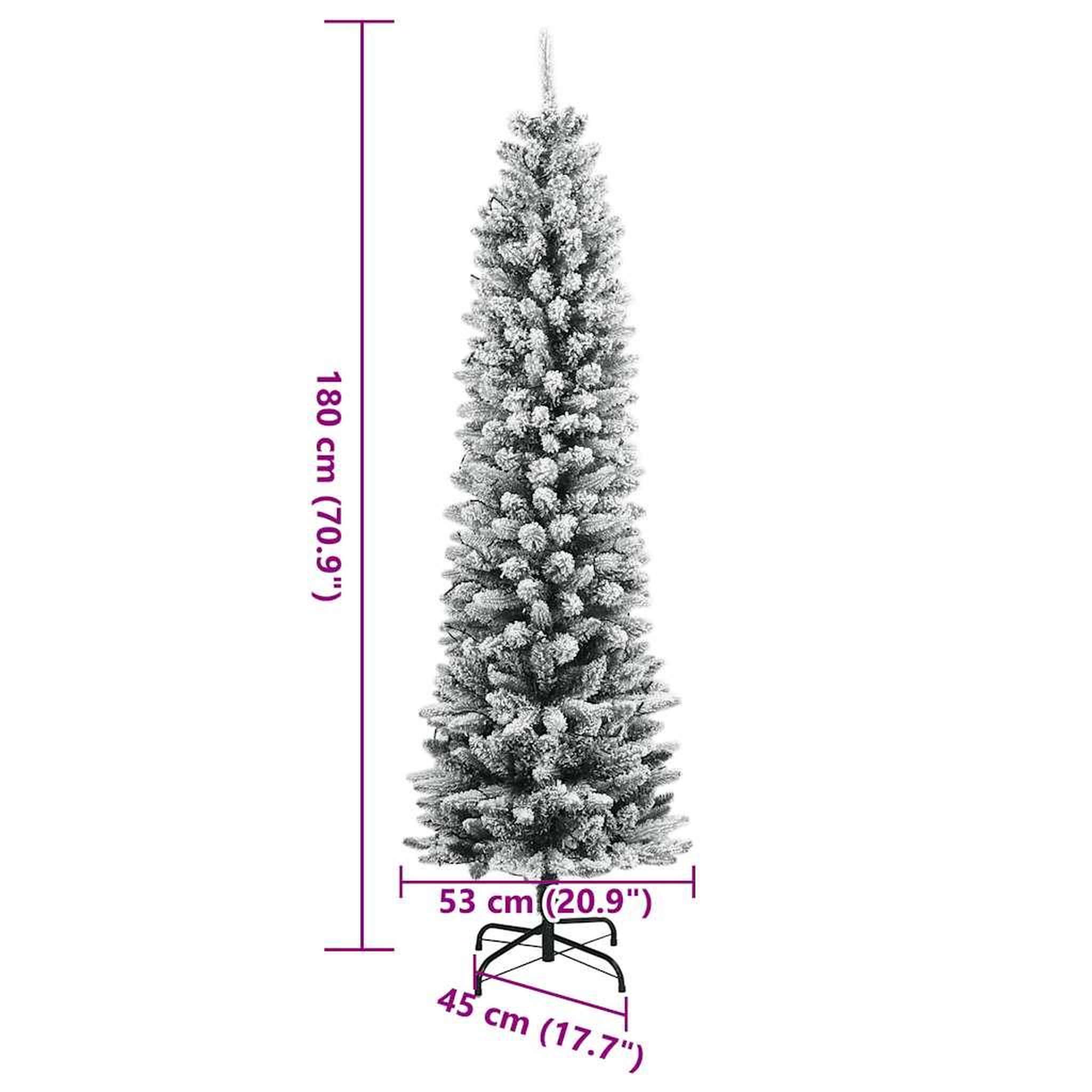 Voir la diapositive 6 : VIDAXL Sapin de Noël artificiel 300 LED et neige floquee 180 cm