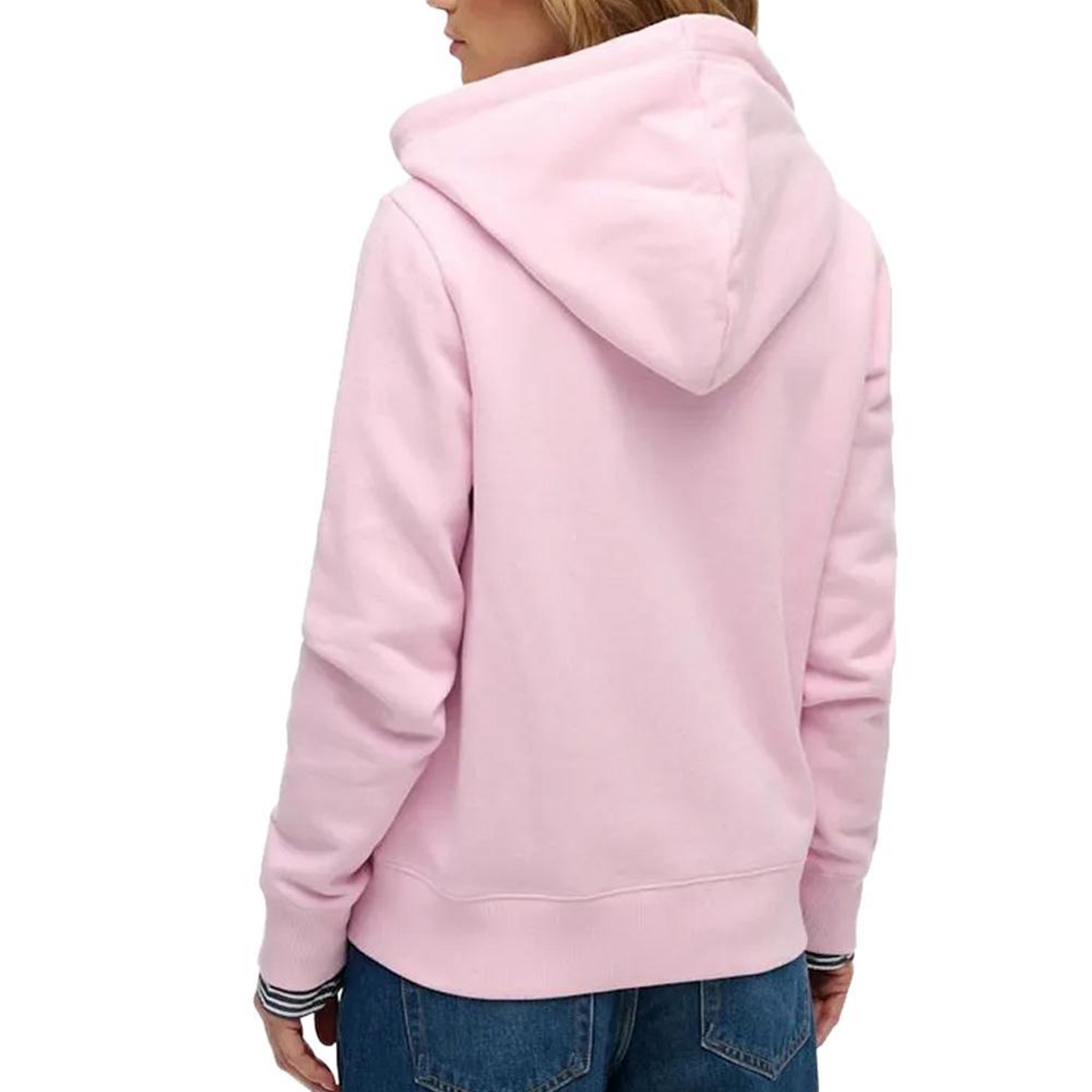 Voir la diapositive 2 : SUPERDRY Sweat Rose Femme Superdry Essential Logo Ziphood Hb