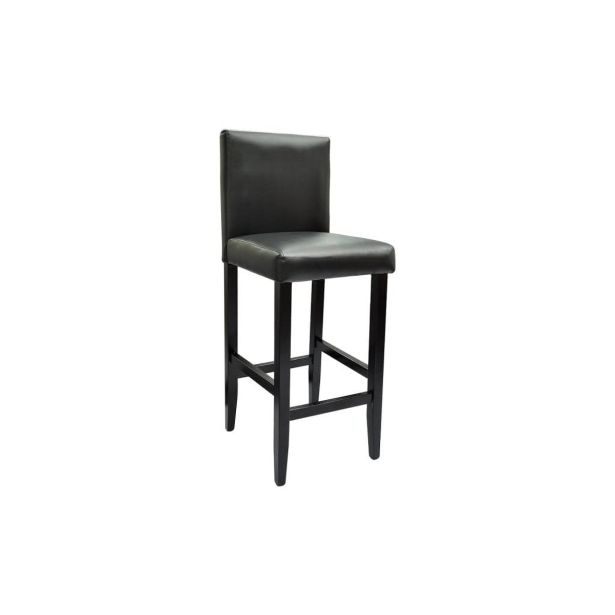 VIDAXL Set de 1 table de bar et 2 tabourets noir