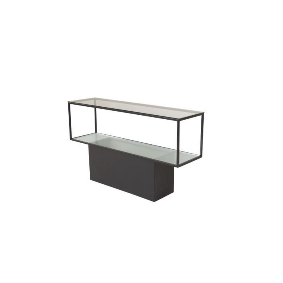 Paris Prix Console Design en Verre  Maglehem  130cm Noir