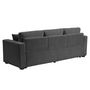 Voir la diapositive 5 : BEST MOBILIER Cyrus - canapé droit 3 places convertible en velours côtelé