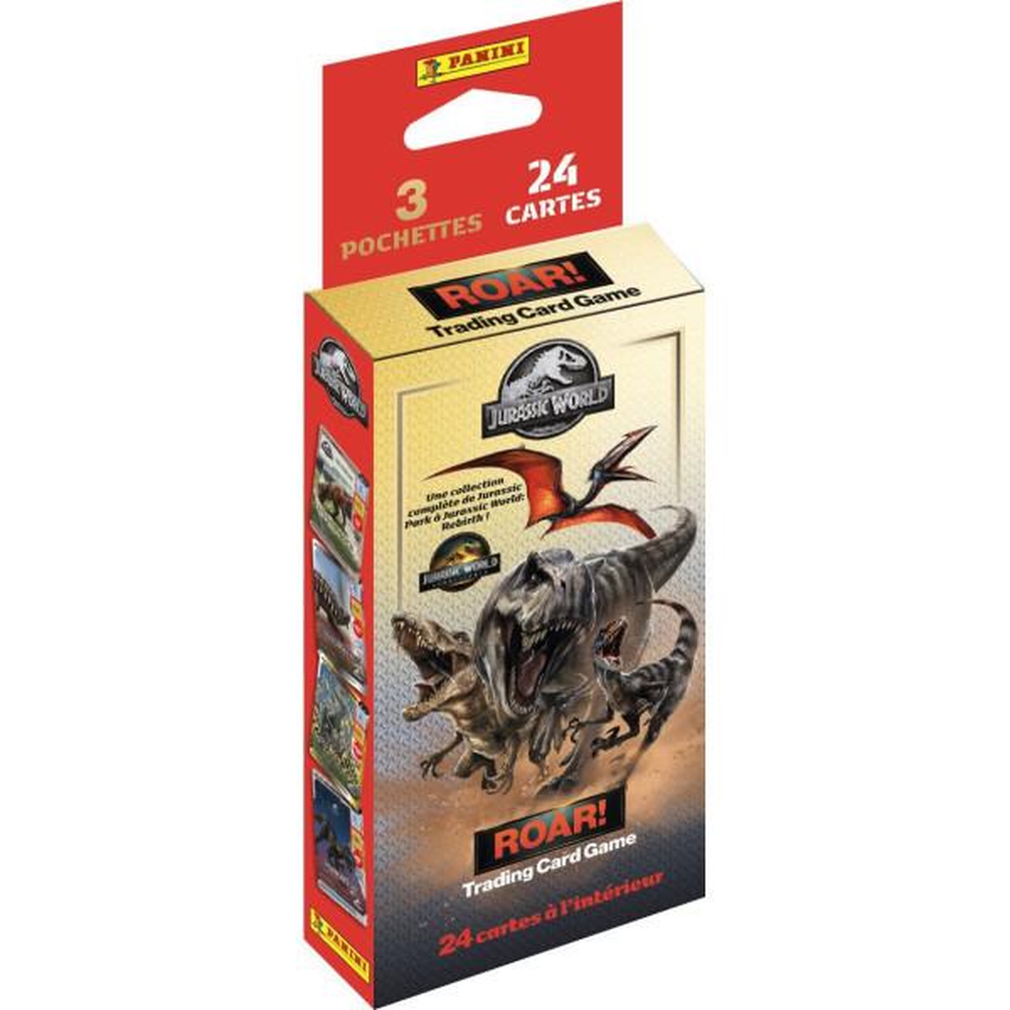 Panini Blister - PANINI - JURASSIC WORLD 4 TCG - 3 pochettes - 24 cartes