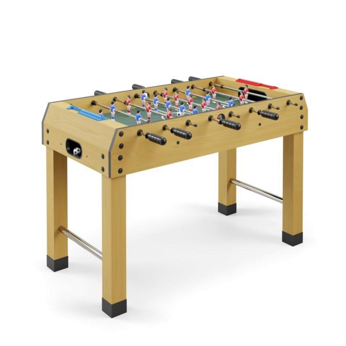 PLAY4FUN Baby-foot Teenager, Table de Baby pour Adolescents, 122 x 61 x 81 cm - Beige et Noir