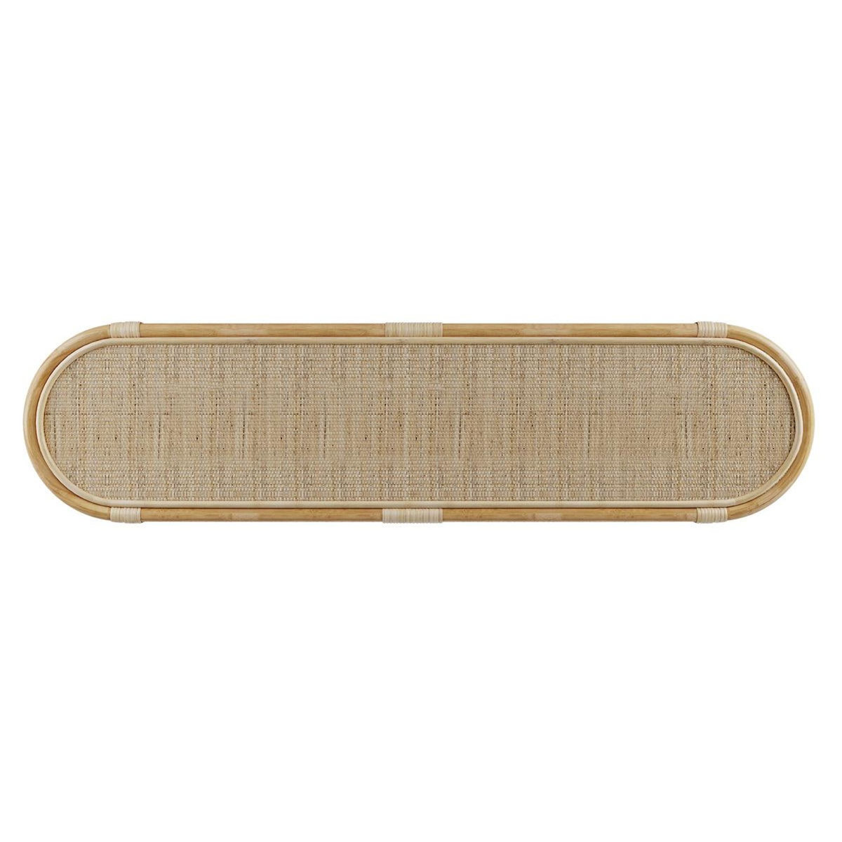 MAISON PAVANE Console 140 cm en rotin naturel avec étagères-Marthe