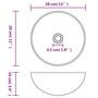 Voir la diapositive 6 : VIDAXL Lavabo de salle de bain Ceramique Gris clair Rond