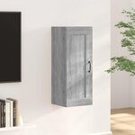 VIDAXL Armoire suspendue Sonoma gris 35x34x90 cm Bois d'ingenierie