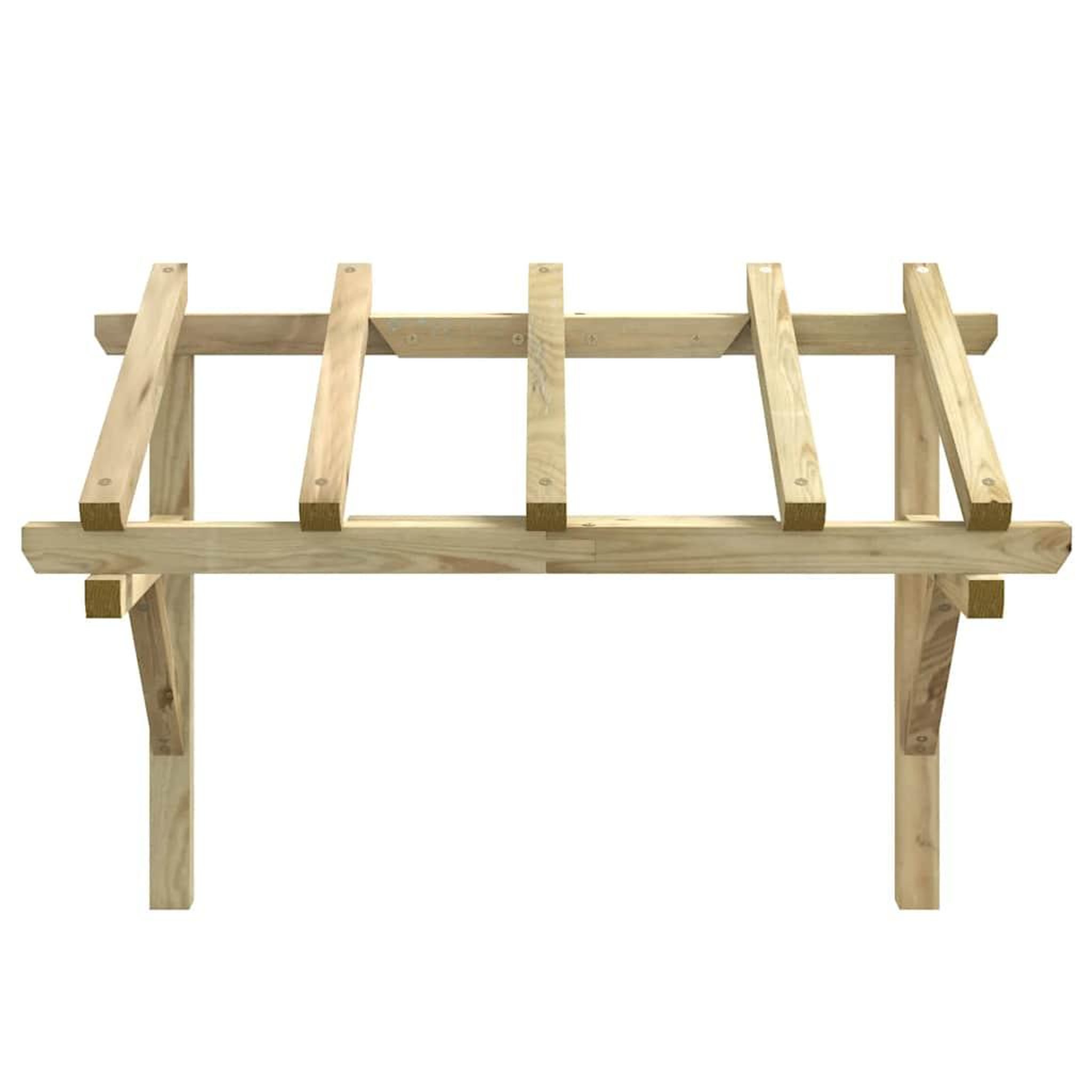 Voir la diapositive 3 : VIDAXL Auvent de porte 150x100x100 cm bois de pin solide
