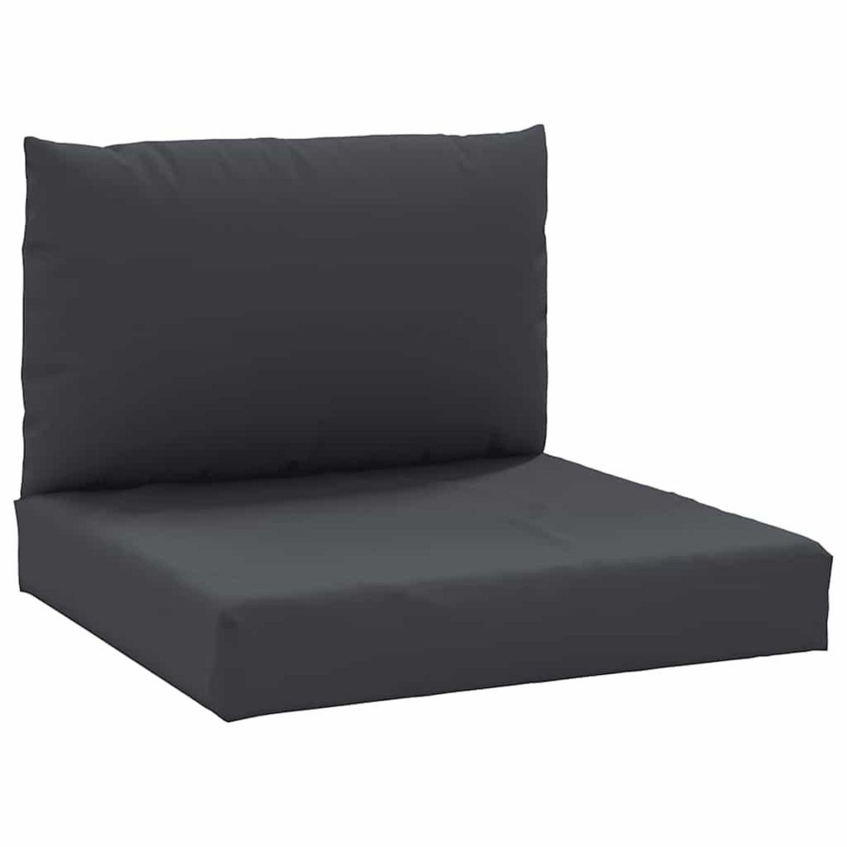 VIDAXL Coussins de palette lot de 2 noir tissu oxford