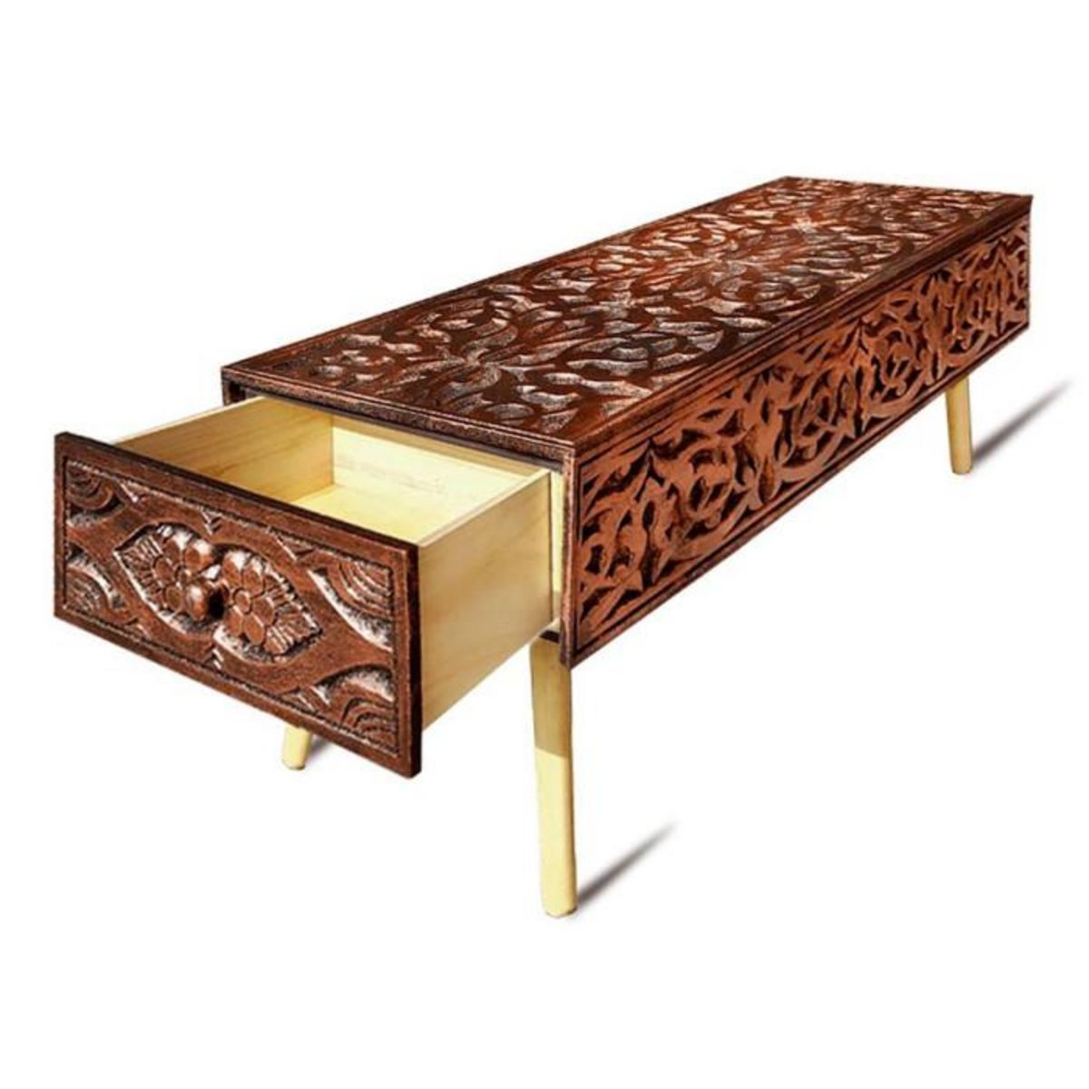 Paris Prix Banc 2 Tiroirs Design  Jodipa  140cm Cuivre