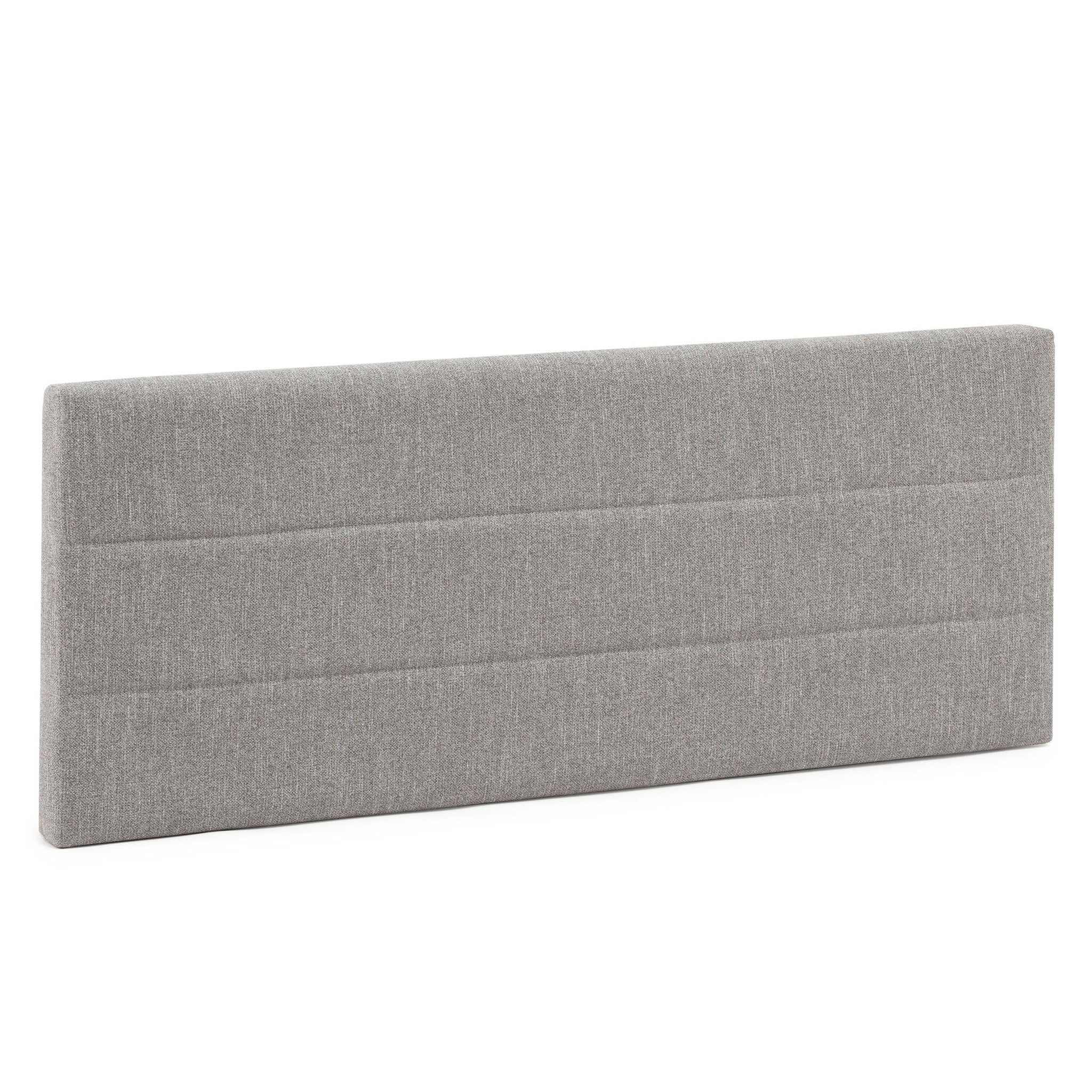 Voir la diapositive 1 : MARCKONFORT Tête de lit tapissée Miconos 150x60 cm Couleur Gris, 8 cm d'épaisseur